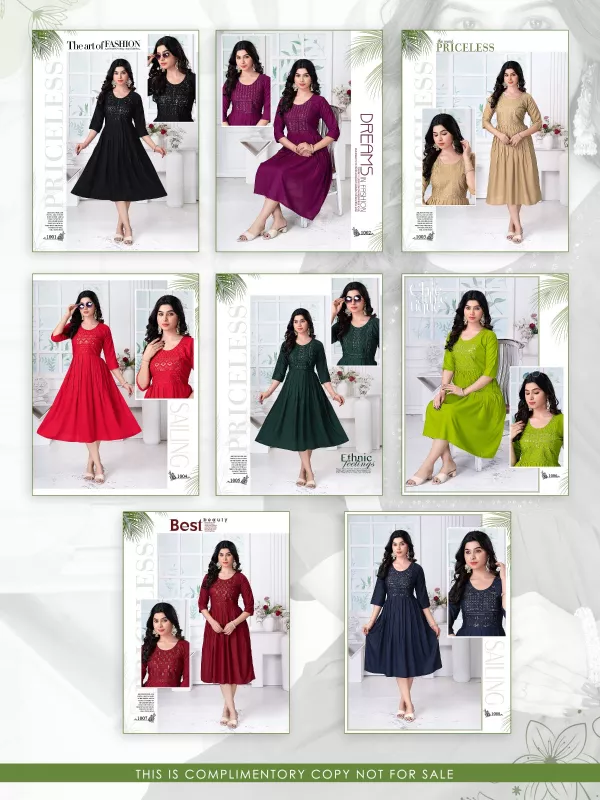 Trendy Orra Plain Rayon Casual Wear Kurtis Collection